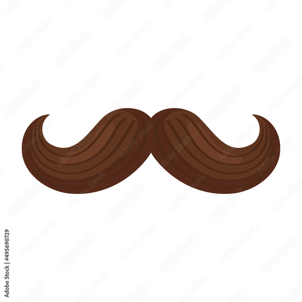 Wall mural brown mustache classic