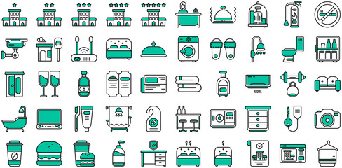 icon set of hotel