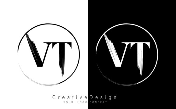 VT letter logo design template vector