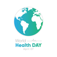World Health Day Earth globe icon 