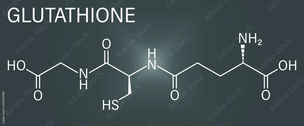 Canvas Prints glutathione (reduced glutathione, gsh) endogenous antioxidant molecule. skeletal formula.