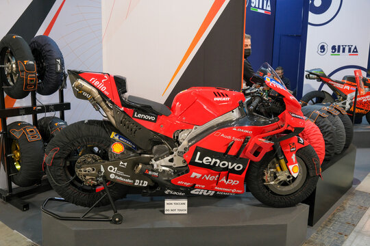 Milano, Italy - 2021 11 27: Eicma Milano Bike Expo Frank Miller Ducati MotoGp