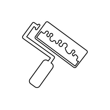 paint roller icon on a white background, vector illustration