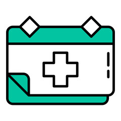 Obraz premium calendar and medical symbol