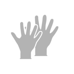 Fototapeta na wymiar glove icon on a white background, vector illustration