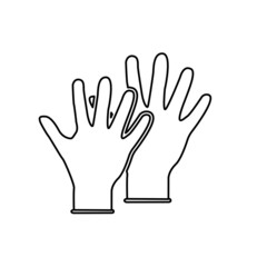 Obraz premium glove icon on a white background, vector illustration