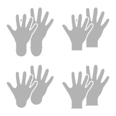 glove icon on a white background, vector illustration