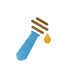 honey spoon icon on a white background, vector illustration