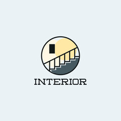 interior logo with a modern and colorful design concept