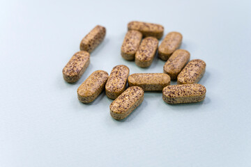 Sorbents. Activated carbon capsules. Vitamins and minerals.