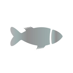 fish icon on a white background, vector illustration