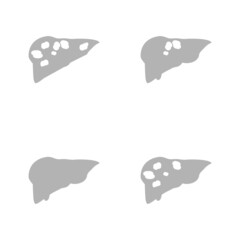 image of fatty liver, disease, vector illustration