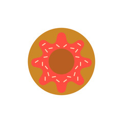 donut icon on a white background, vector illustration