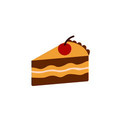 cake icon on a white background, vector illustration