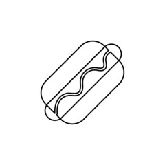 hot dog icon on a white background, vector illustration