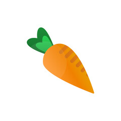 carrot icon on white background, vector illustration