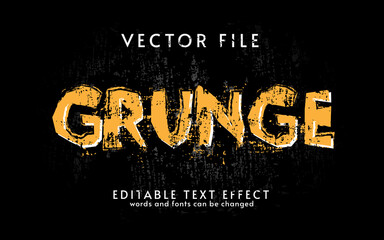 Grunge style text effect fully editable
