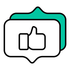 Obraz premium good hand and chat balloon icon