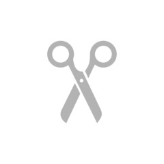 scissors icon on white background, vector illustration