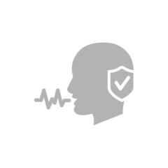voice check icon,on a white background, vector illustration