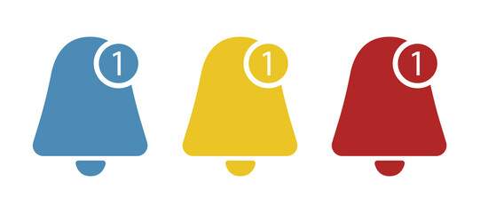 one new message icon, call, one, on a white background vector illustration