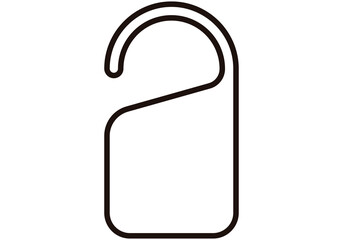 Icono negro de marcador de hotel en fondo blanco. 