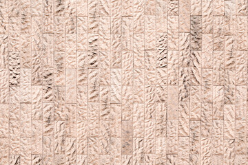 Ceramic tiles texture. Beige ceramic tiles background, closeup, 3d, copy space