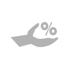 Fototapeta premium hand icon, discount concept, percentage, vector illustration