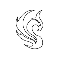 Fototapeta premium phoenix icon, company logo concept, on a white background, vector illustration