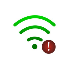 wifi icon, wifi problem concept, vector illustration