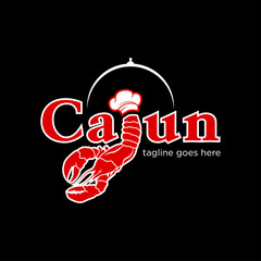 cajun logo template, lobster logo icon, cajun seafood illustration, lobster element