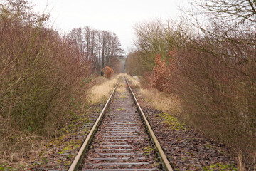 Fototapeta premium Old Railroad in autumn