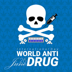 greeting card design for world anti-drug day