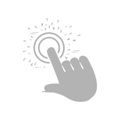 click icon, hand concept, vector illustration