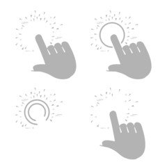 click icon, hand concept, vector illustration