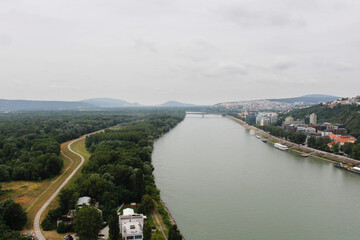 Stunning Panoramic Views From The Bratislava UFO Bridge