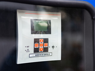 Generator power set controller or genset controller panel for setting