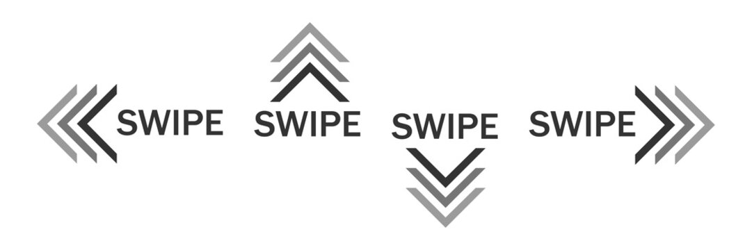 Swipe up icon. Buttons social media symbol. Sign web arrows vector.