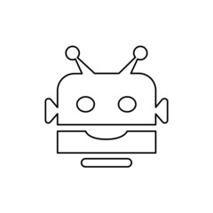 robot icon on white background, vector illustration