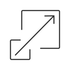 Scalability icon. Scalable symbol. Sign scale enlarge vector.