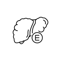 Hepatitis e color line icon. Human diseases.