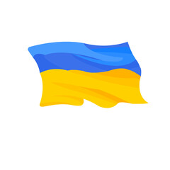 ICON OF THE UKRAINIAN FLAG ON A WHITE BACKGROUND, VECTOR ILLUSTRATION