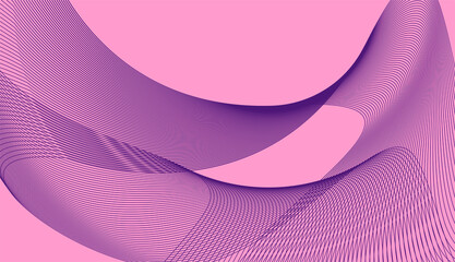 Pink And Purple Psychedelic Linear Wavy Backgrounds Vector