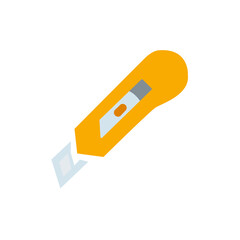 stationery knife icon on a white background, vector illustration