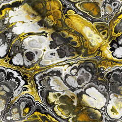 gold black and white marbled seamless tile in square format