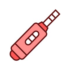 Pregnancy test with positive result icon. Medical tool vector illustration.