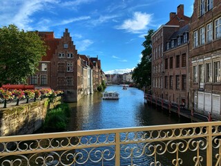 Beautiful canal in Gent, Belgium.