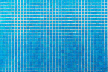Blue mosaic tiles texture background - obrazy, fototapety, plakaty