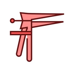 Gynecological instrument dilator icon. Medical tools illustration.
