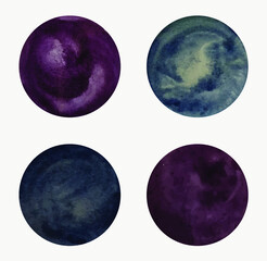 Obraz premium Abstract watercolor stains. Isolated elements